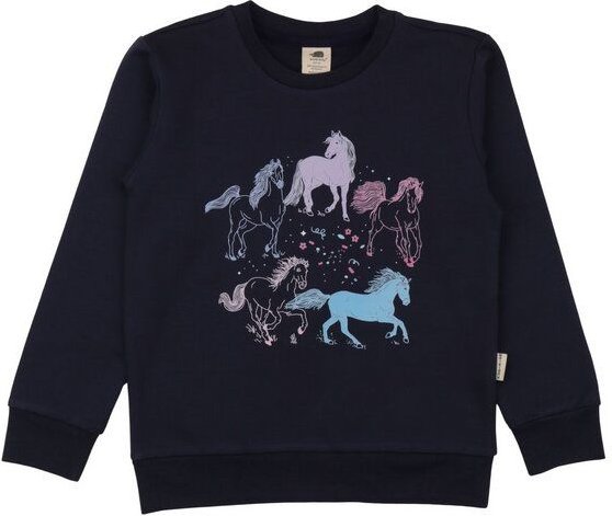 Kinder Sweatshirt Bio-Baumwolle GOTS navy von Walkiddy – gemütlicher, robuster Pullover für Alltag und Kita, nachhaltig,...