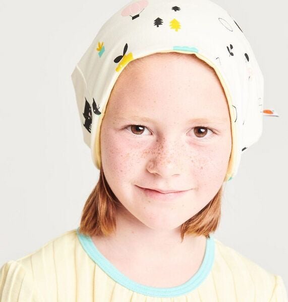 Cheeky Apple Beanie-Haube aus Bio-Baumwolle "Lief Leven/Vanilla"