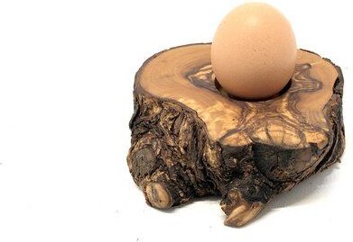 Olivenholz erleben Eierbecher rustikal aus Olivenholz, einzeln oder im Set