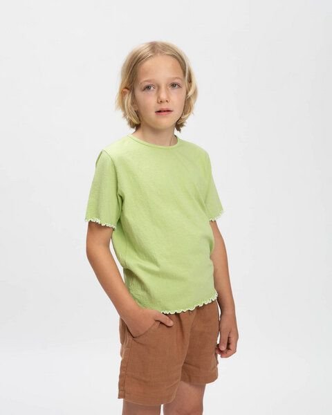 Matona Strukturiertes T-Shirt mit Kräuselsaum für Kinder / Curly Tee