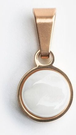 ALEXASCHA Kettenanhänger aus Glas | Mix & Match Charms | Roségold