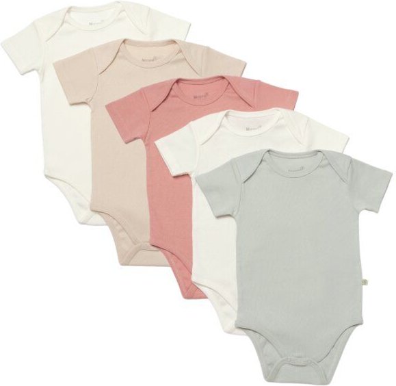 Biorganic 5er-Pack Baby Body Unisex Kurzarm, GOTS-zertifiziert