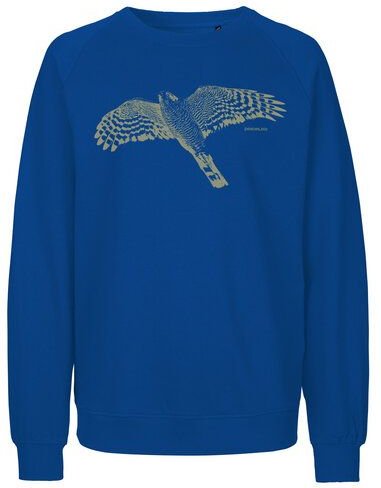 Peaces.bio - handbedruckte Biomode Bio Damen-Sweatshirt Loose Fit Sperber
