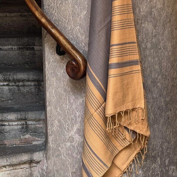 Karawan authentic Hamamtuch Bio-Baumwolle Sand