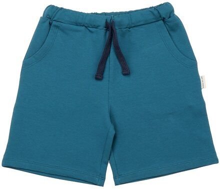 Kinder Shorts aus Baumwolle, petrolblau, weiche kurze Hose mit elastischem Bund für Spielplatz, Urlaub & Alltag – Walkid...