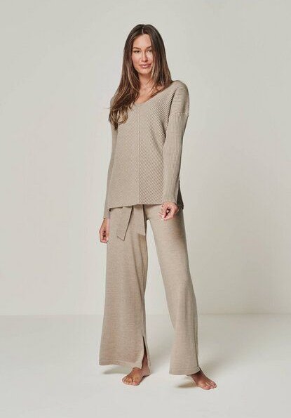 YOU LOOK PERFECT Merino Loungewear Set "Strickpullover Blossom & Strickhose Bailey"