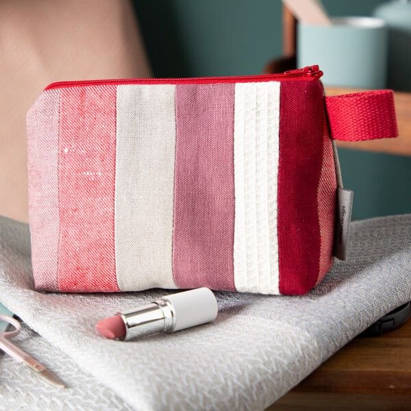 nahtur-design Kosmetiktasche aus 100% Leinen | Kleine Leinentasche