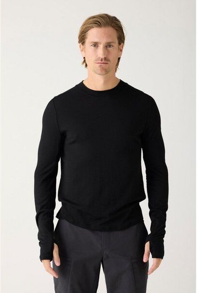 Thumbnail - KnowledgeCotton Apparel Pullover DYNAMIC Langarmshirt aus Merinowolle - Herren