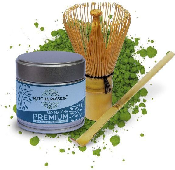 Matcha Passion Bio Matcha Premium 30g Dose | mit oder ohne Zubehör