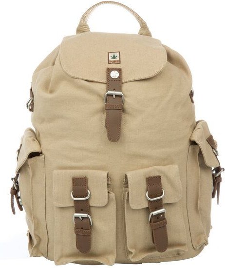 PURE HF-0017 Hanf-Rucksack XL mit 4 Außentaschen (Hanf Rucksack XL)