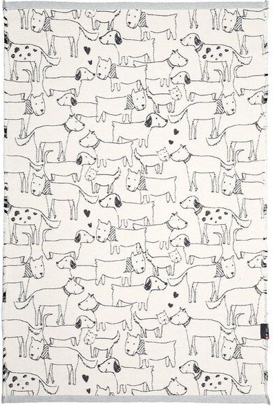 David Fussenegger Kinder Teppich Hunde 75 x 120 cm aus Recycling-Baumwolle