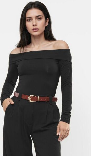 Mademoiselle YéYé Schulterfreies Longsleeve aus Tencel MicroModal