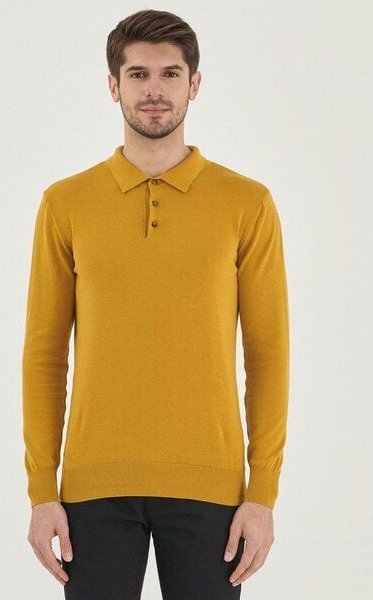 ORGANICATION Polokragenpullover aus Bio-Baumwolle