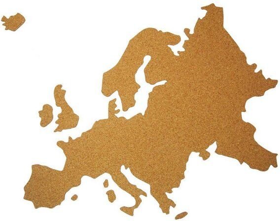 Kork-Deko Europa als Pinnwand aus Kork XXL ca. 85x60 cm