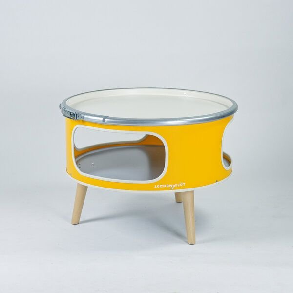 Lockengelöt Betty - Couchtisch aus einem Hamburger Ölfass