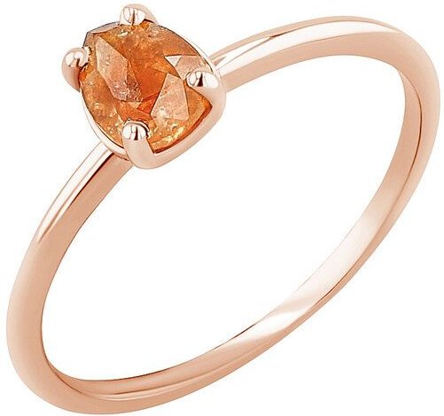 Thumbnail - Eppi Goldener Ring mit Salt and Pepper Diamant in Birnenform Lorelei