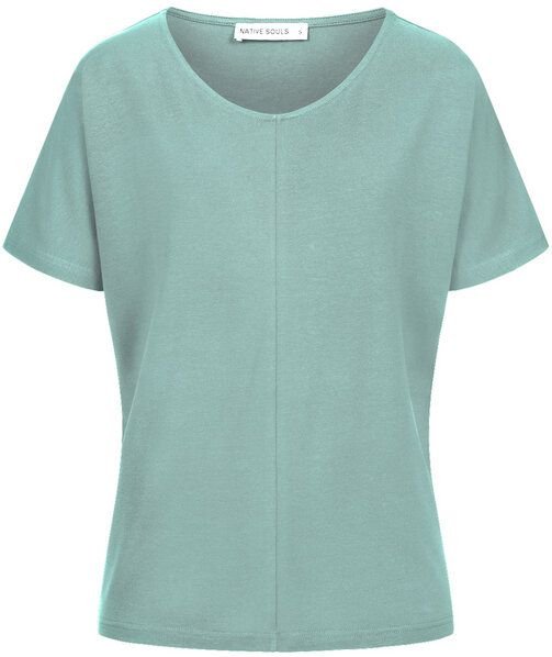 NATIVE SOULS Lyocell Damen V-Neck Shirt Medhu