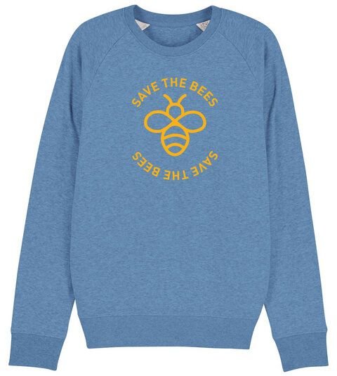 University of Soul Herren Sweatshirt aus Bio-Baumwolle "Save the Bees"