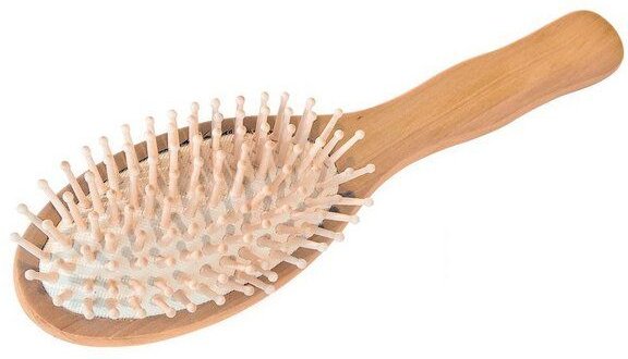 Croll & Denecke Vegane Haarbürste oval mit Holznoppen