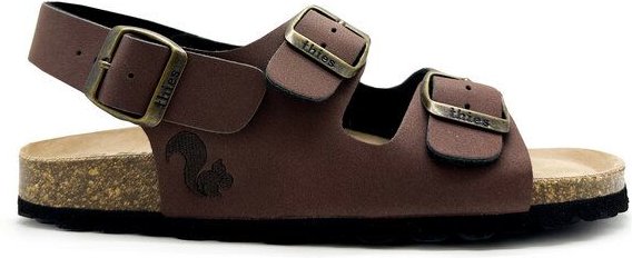 Vegane thies ® Eco Bio Backstrap Sandale aus rec. PET mit Kork-Tieffussbett