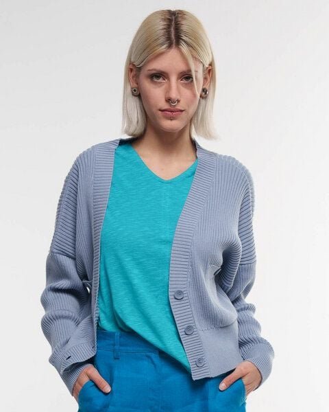 Alma & Lovis Grandpa Rippen-Strickjacke aus reiner Bio-Baumwolle | Cotton Grandpa