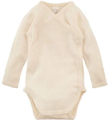 hessnatur Wickelbody aus Bio-Baumwolle mit Merinowolle und Seide