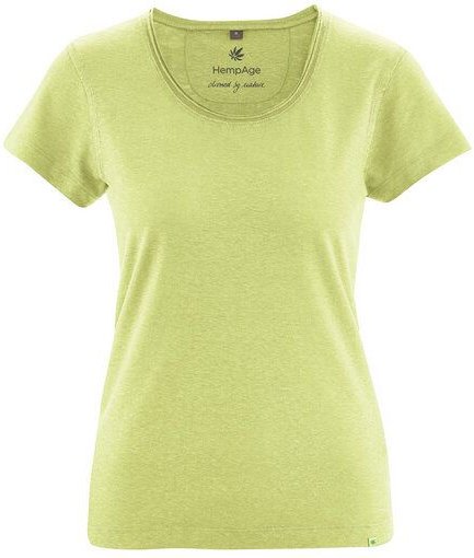 HempAge Damen T-Shirt mit Rollsaum Hanf/Bio-Baumwolle