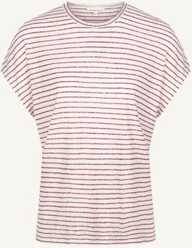 NORDLICHT Blau gestreiftes T-Shirt aus 100% Leinen ISA