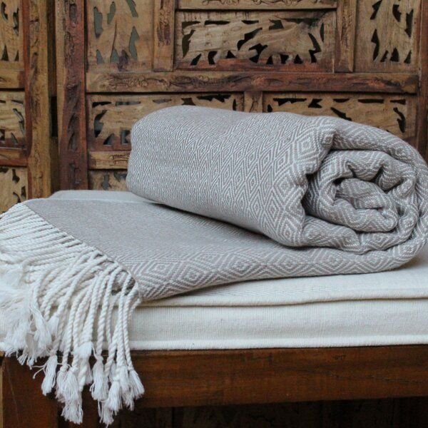 Schönes aus Indochina Vegane Wohndecke handgewebt aus Baumwolle