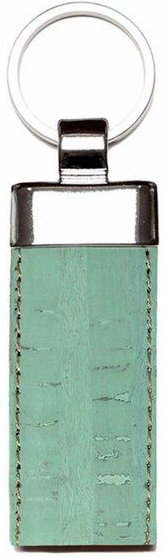 Kork-Deko Schlüsselanhänger aus Korkstoff Türkis | Nachhaltiger Schlüssel-Begleiter