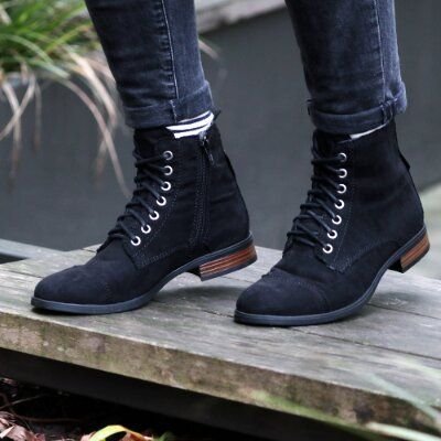 Fairticken Gefütterte Damen Stiefel MAIRAN in Wildlederoptik