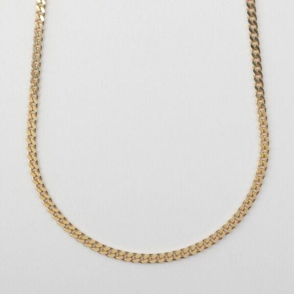 BELLYBIRD Jewellery PANZERKETTE - zarte Flachpanzerkette, längenverstellbar, 925 Silber vergoldet