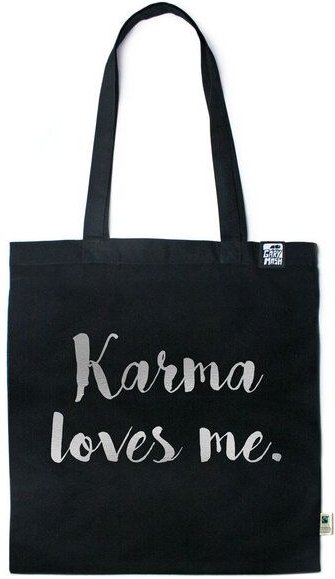GARY MASH Baumwolltasche Karma loves me.