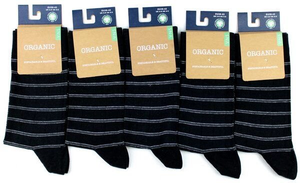 VNS Organic Socks GOTS zertifizierte Biobaumwolle Socken in "fünfer Pack"