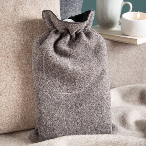 nahtur-design Ökowärmflasche mit Bezug aus 100% Schurwolle