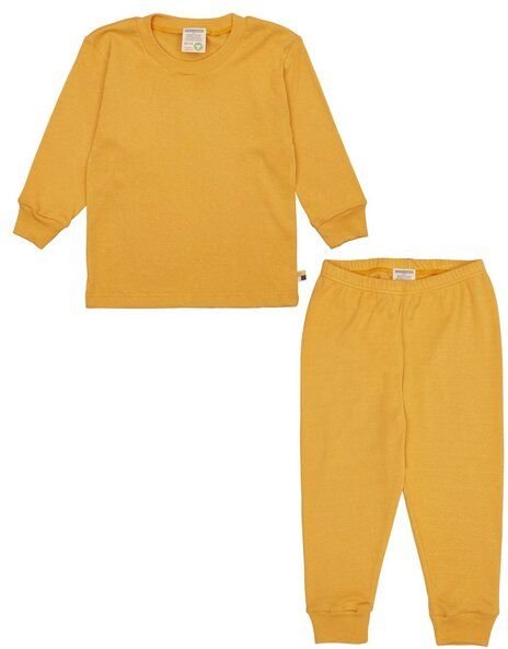 loud + proud Babys & Kinder Schlafanzug, Pyjama Uni aus Feinripp, GOTS-zertifiziert