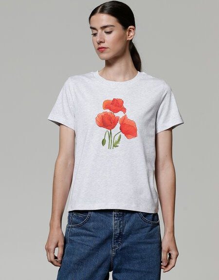 watapparel T-Shirt Frauen Poppy Flowers