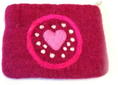 short'n'pietz handgefilztes Portemonnaie mit Reißverschluß