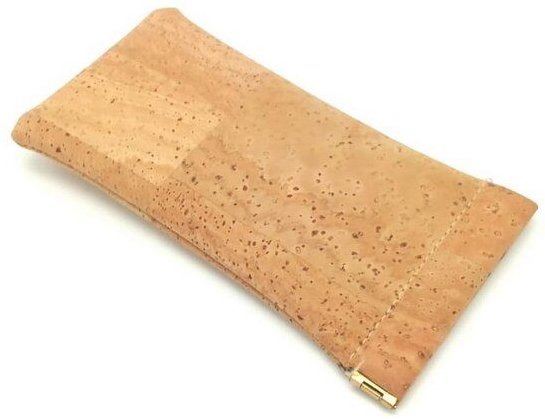 Kork-Deko Brillenetui aus Korkstoff Beige mit Schnappverschluss | Nachhaltig & robust