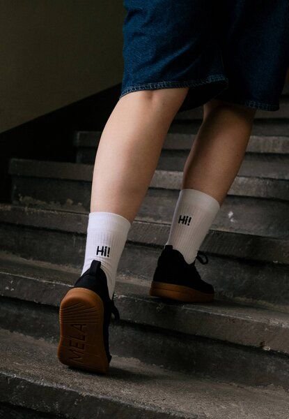 Gerippte Socken Stickerei 1er Pack | von MELA | Fairtrade & GOTS zertifiziert