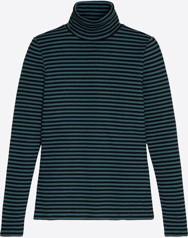 Damen Rib Longsleeve aus Bio-Baumwoll Mix - LIATRIS STRIPES - recolution