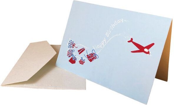 Salon Elfi Geburtstagskarte/Glückwunschkarte - Flieger