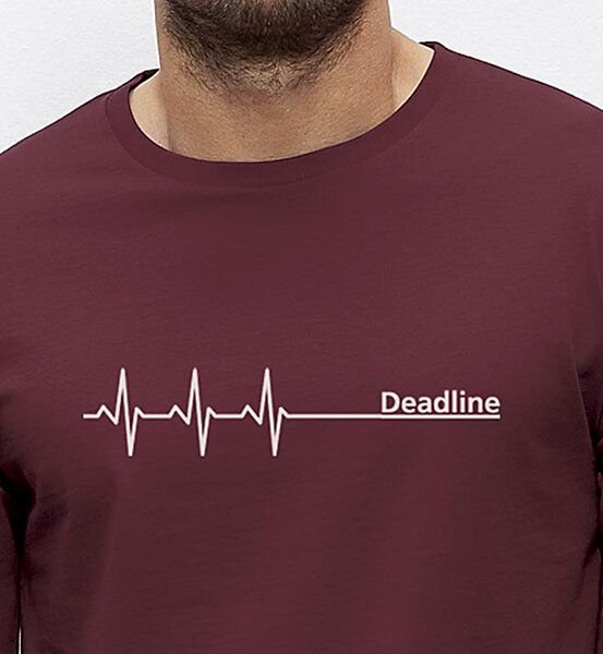 Picopoc Deadline Langarm T-Shirt / Burgundy braun