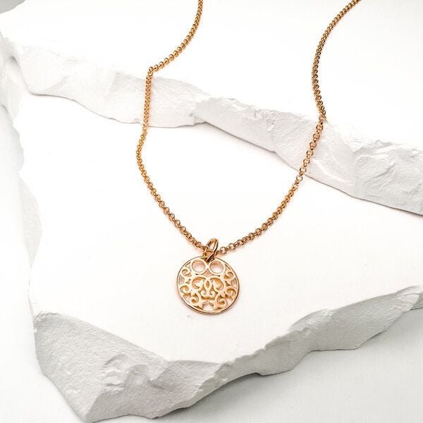 MOANINA Kette Rome Ornament - 925 Silber/18k Gold Vermeil - 3 Längen