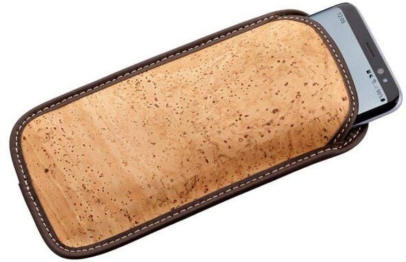 Kork-Deko nachhaltige Handyhülle aus Kork | Smartphone Tasche aus Korkstoff | vegan | made in EU