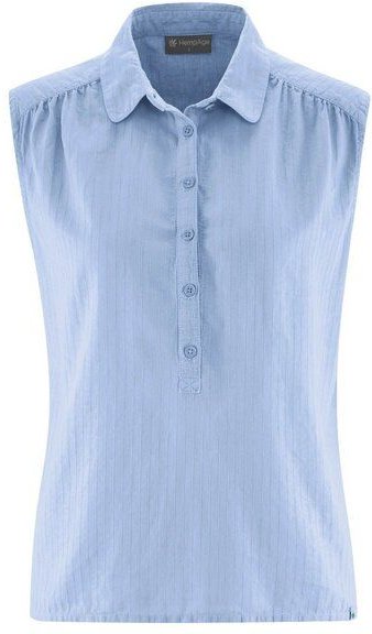 HempAge Hanf Bluse mit Polokragen