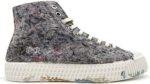 Thumbnail - Veganer Sneaker "nat-2 Mover" grey aus recycelten Fashion Textilien, Cord, Kork und Zuckerrohr