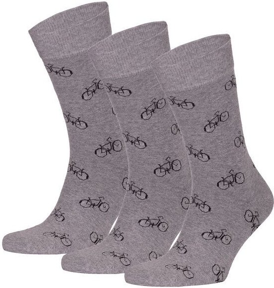 Thumbnail - Opi and Max 3 Paar Fahrradmuster Socken aus Bio-Baumwolle (90% GOTS-zertifiziert) Opi & Max