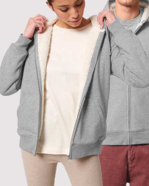 YTWOO Sherpa Hoodie, Unisex, Zip-through, nachhaltig, Bio-Baumwolle