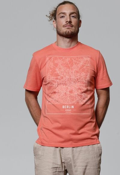 watapparel T-Shirt Unisex City maps Berlin Landkarte